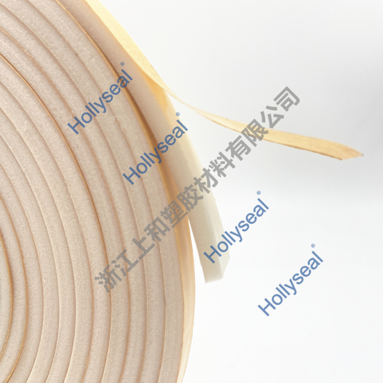 Hollyseal?白色PVC密封膠帶表層PET透明膜 厚度1mm~25mm，密度110kg/m3~500kg/ m3