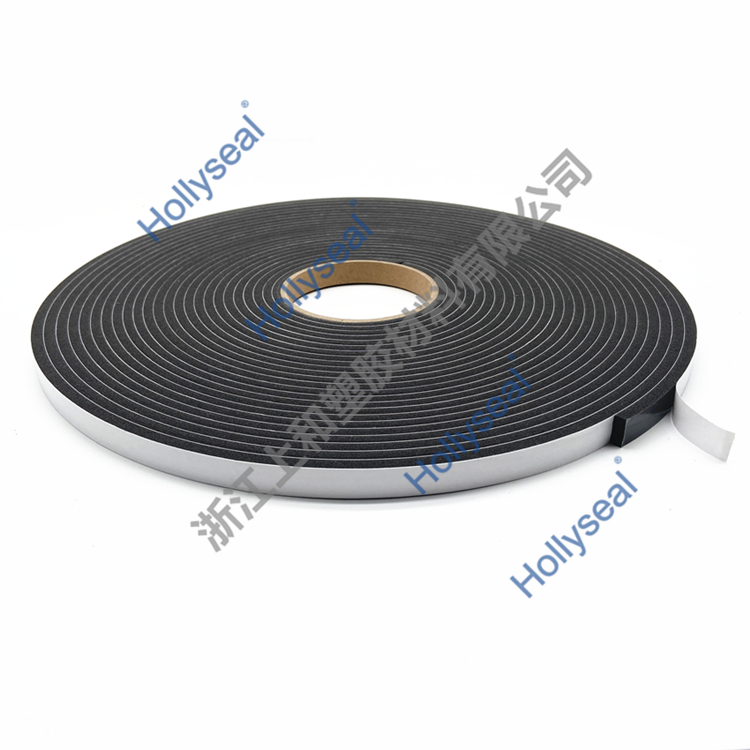 Hollyseal?PVC軟質(zhì)黑色單面門窗密封條 厚度1mm~25mm，密度110kg/m3~500kg/ m3